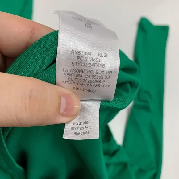 Patagonia Shirt Womens XS Extra Small Green Capilene Daily Crew Neck Base Layer - Picture 11 of 14
